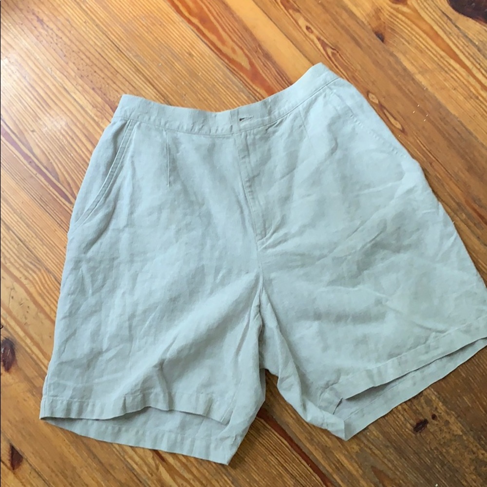 Vintage Liz Claiborne high-waisted linen shorts